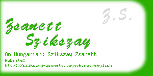 zsanett szikszay business card